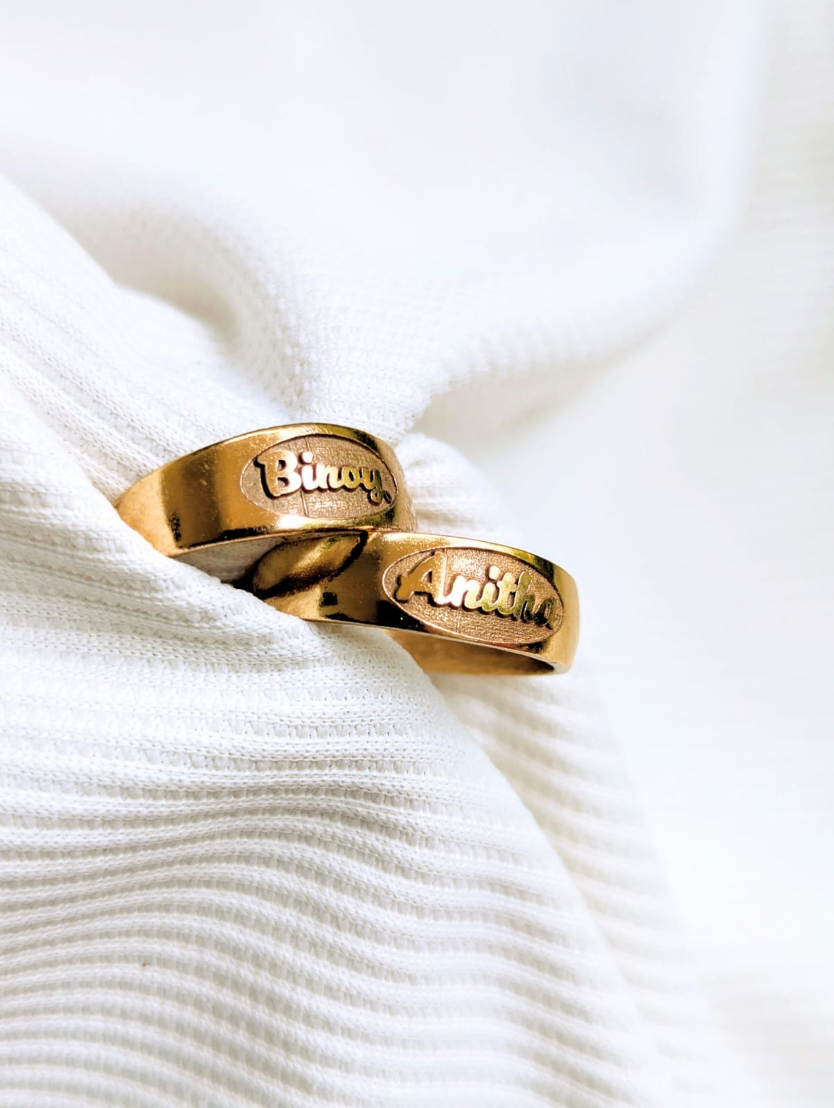 Panchaloha Name Engraved Ring