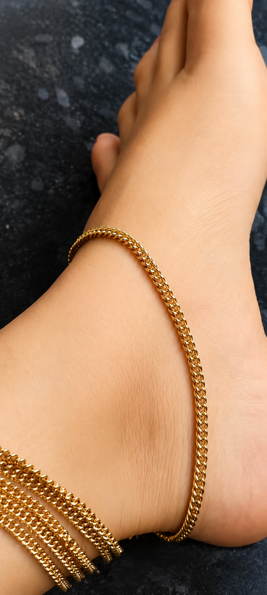 Cuban link Anklet